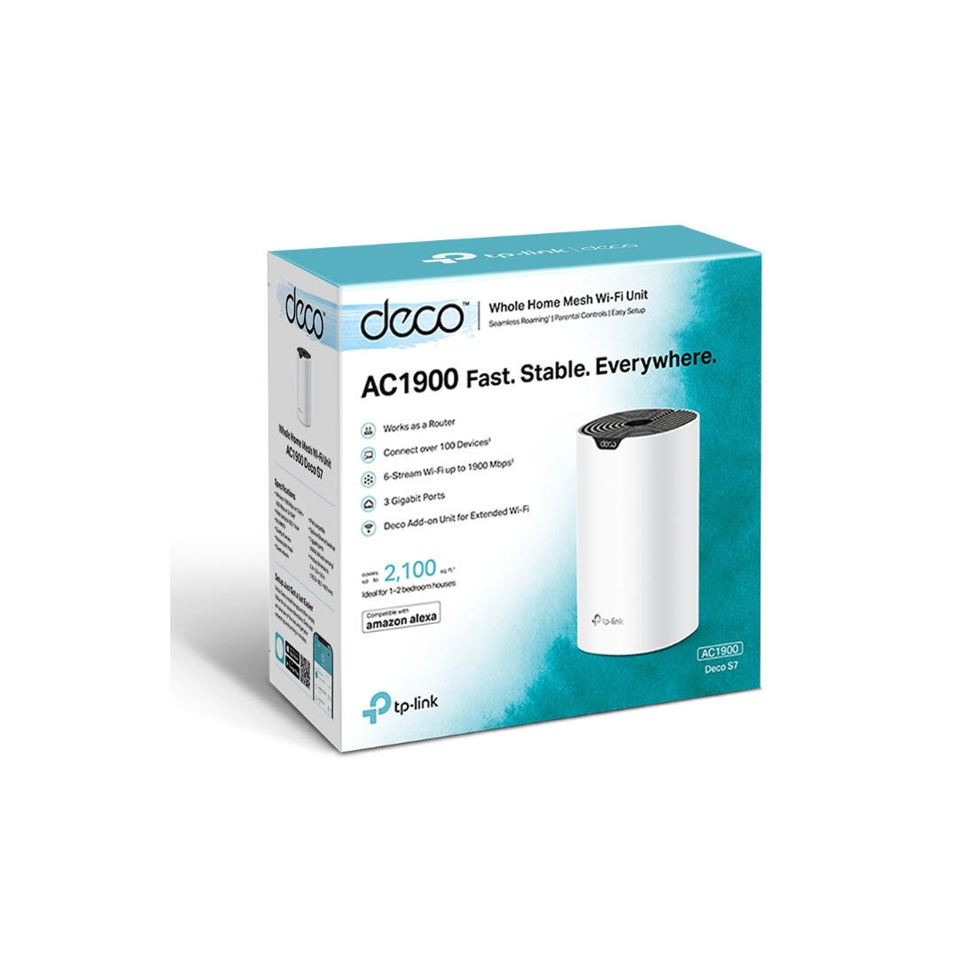 Mesh Wi-Fi система TP-Link Deco S7(1-Pack), Wi-Fi 5 AC1900, 2.4/5 ГГц, 3×LAN 1 Гбит/с – купить недорого с доставкой по Алматы и Казахстану