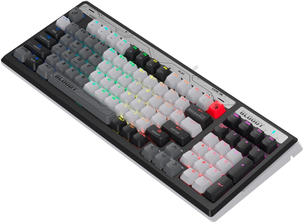 Клавиатура игровая проводная A4Tech Bloody B950, серая
