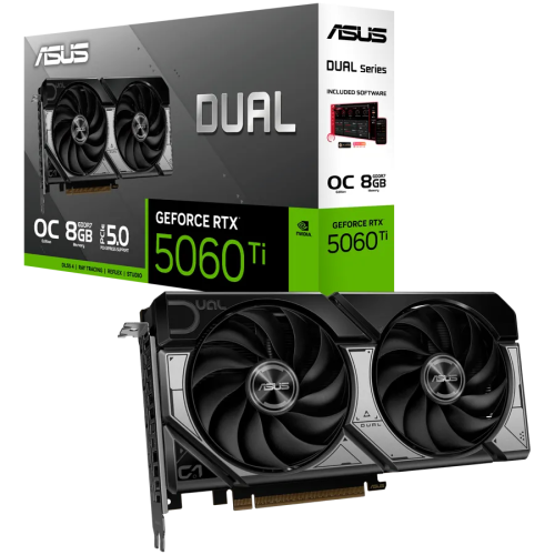 Видеокарта ASUS GeForce RTX 5060 Ti Dual OC 8GB GDDR7 (DUAL-RTX5060TI-O8G)