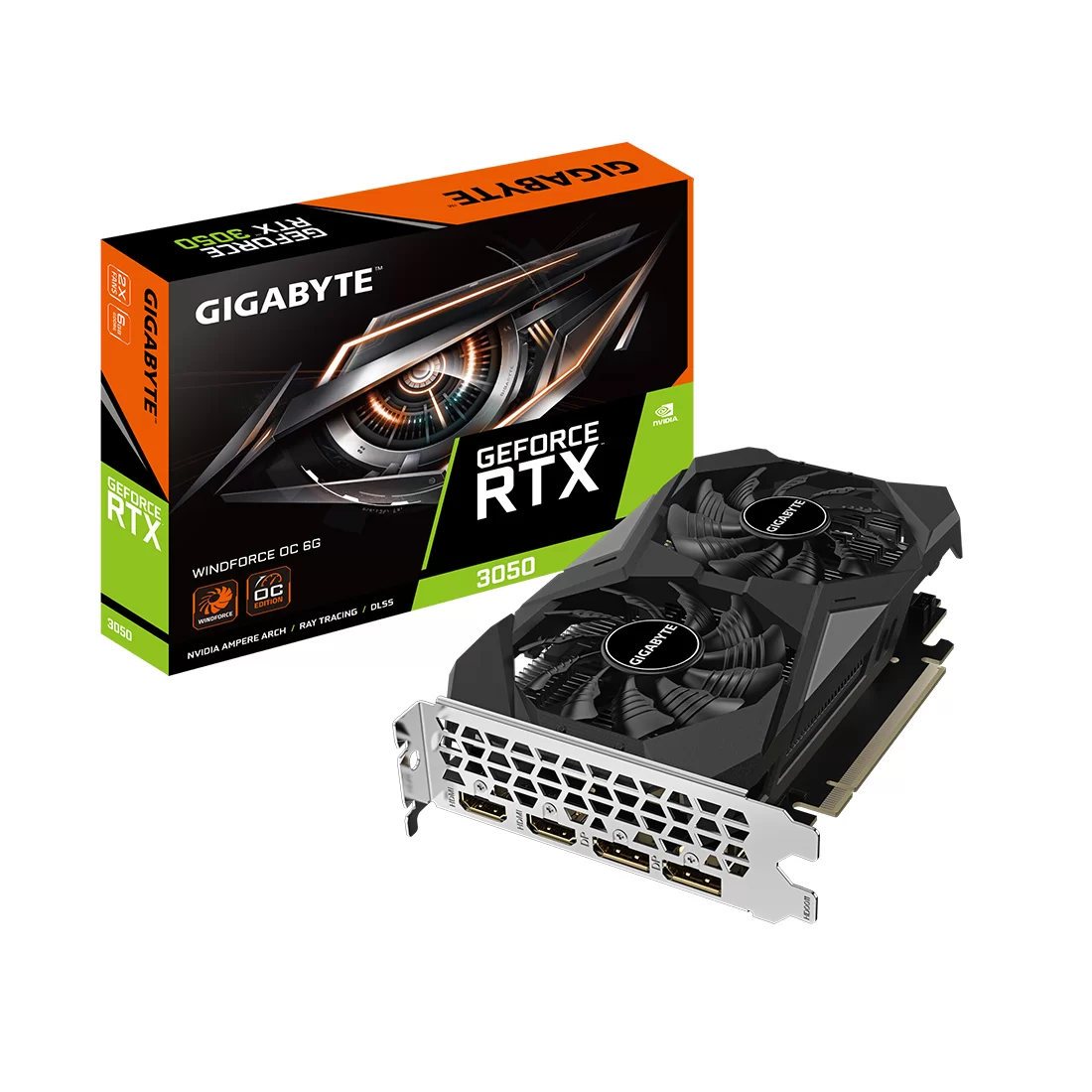 Видеокарта Gigabyte RTX 3050 Windforce OC, 6 ГБ, GDDR6 фото 7