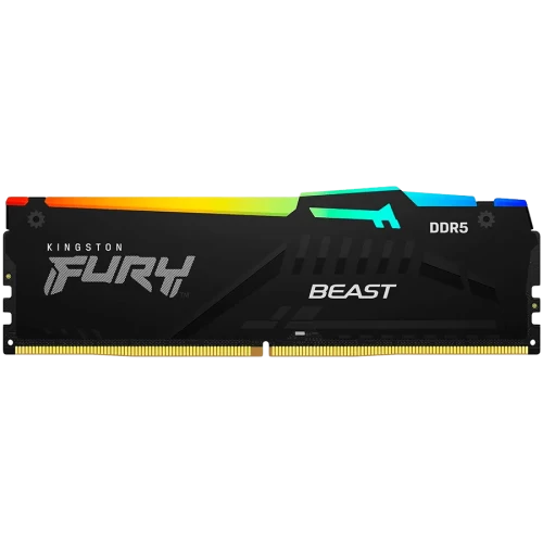 Kingston 16GB 6000MT/s DDR5 CL36 DIMM FURY Beast RGB EXPO, EAN: 740617345919 — оперативная память RAM