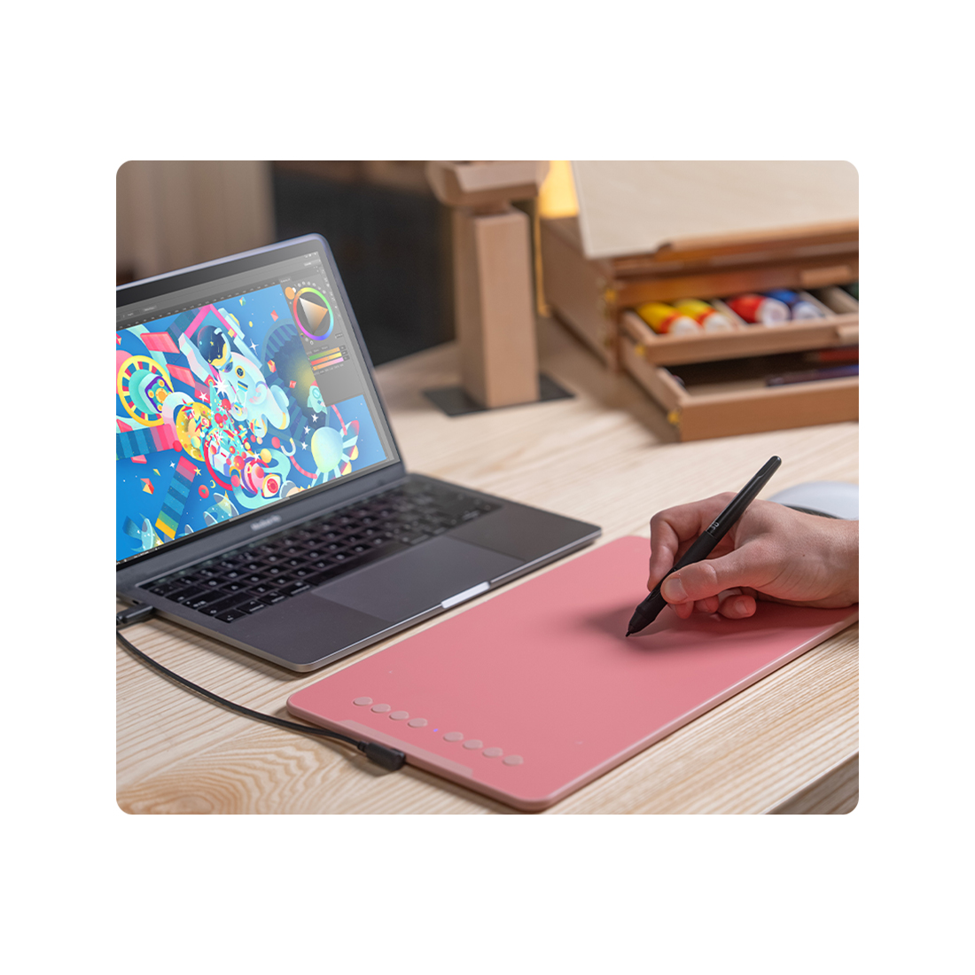 Графический планшет XP-Pen Deco 01 (V3) pink – купить недорого с доставкой по Алматы и Казахстану
