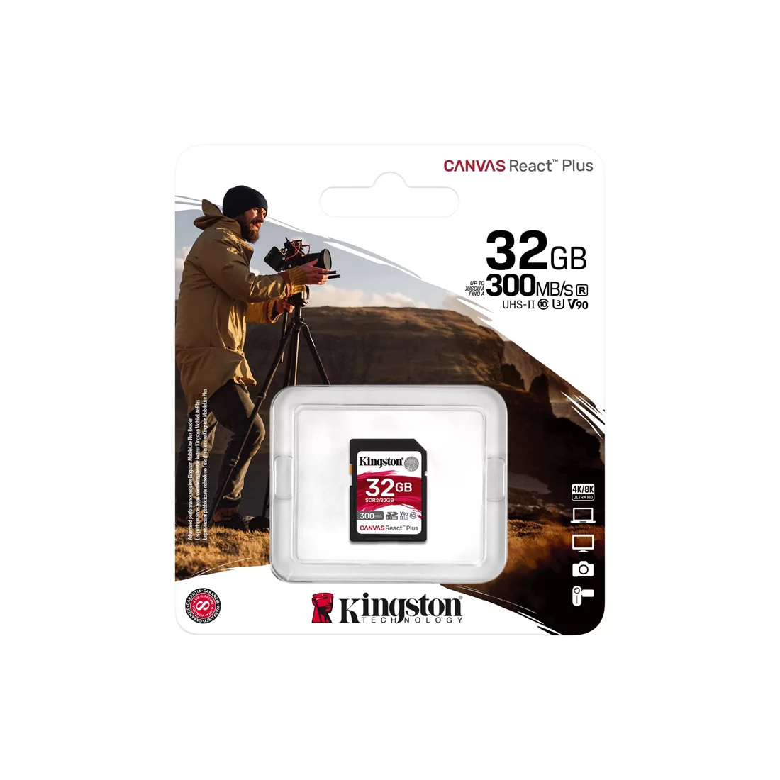 Карта памяти Kingston SDR2/32GB UHS-II U3 V90 32GB без адаптера – купить недорого с доставкой по Алматы и Казахстану