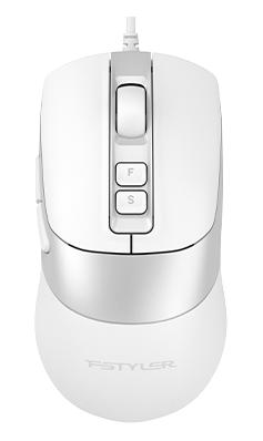 Мышь проводная A4Tech Fstyler FM50S Plus, 7 кнопок, 4000 dpi, белая