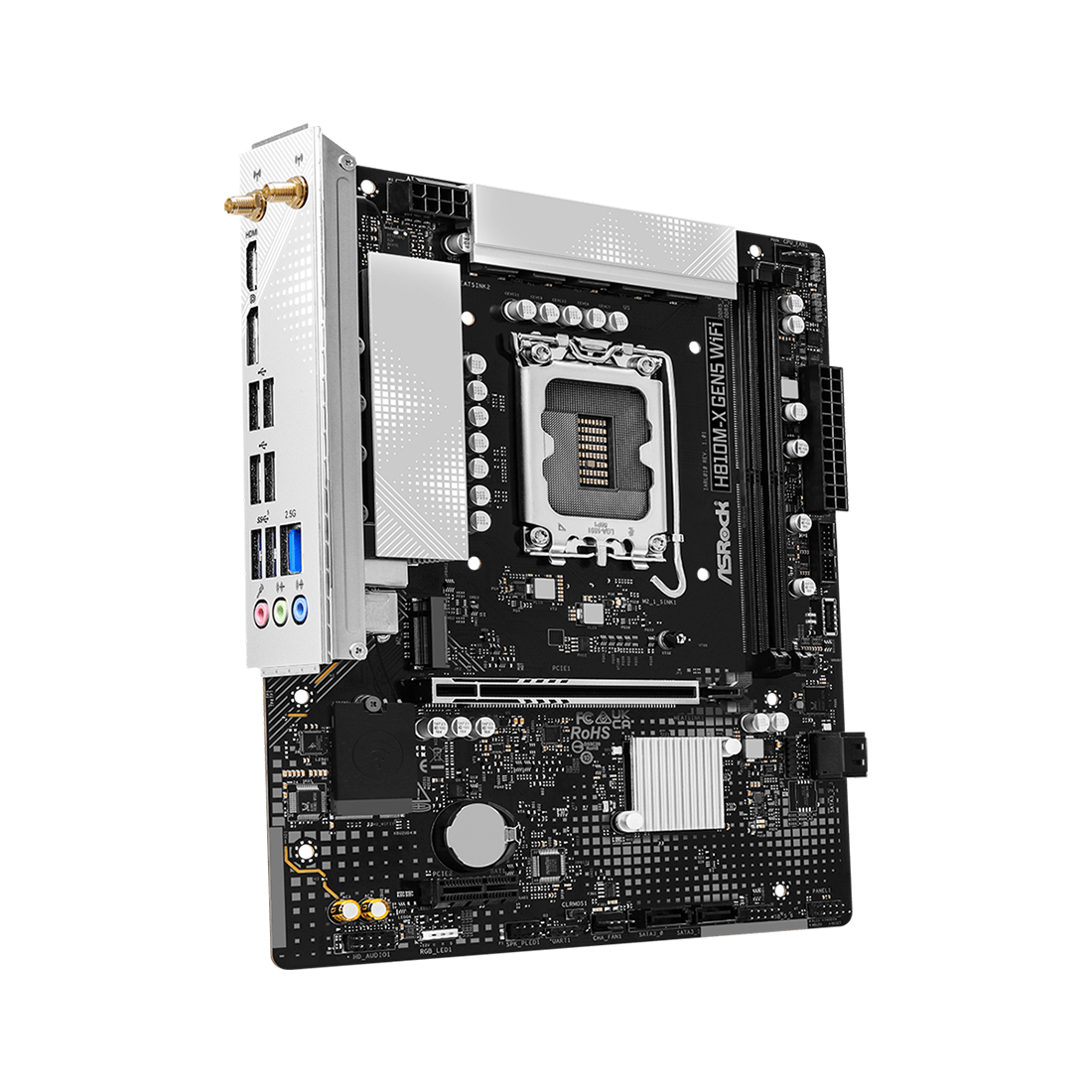 Материнская плата ASRock H810M-X Gen5 WiFi LGA1851 H810 DDR5 Micro ATX