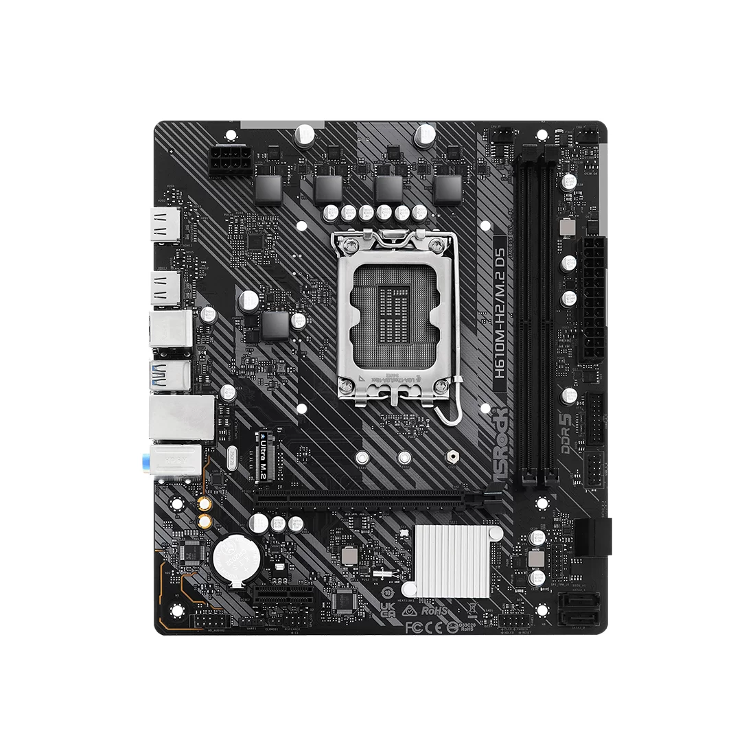 Материнская плата ASRock H610M-H2/M.2 D5, LGA1700 – купить недорого с доставкой по Алматы и Казахстану