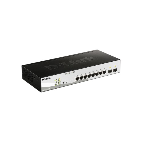 Коммутатор D-Link DGS-1210-10P/FL2A, 8 портов 1 Гбит/с, 2×SFP, PoE+, управляемый L2 — купить в Казахстане | neom.kz