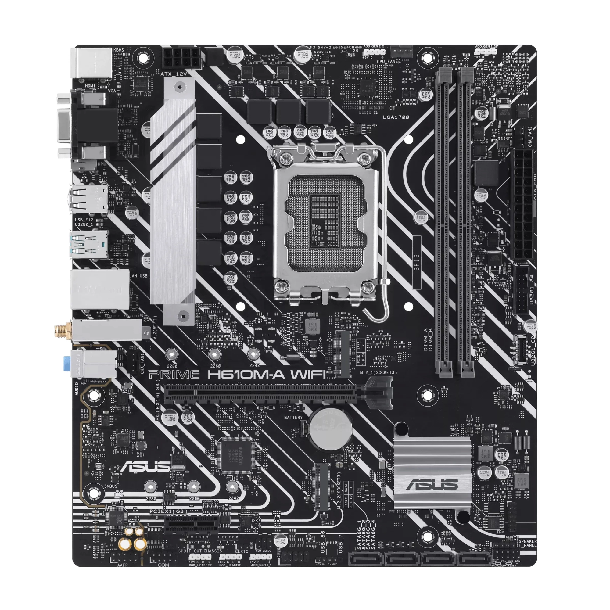 Материнская плата ASUS PRIME H610M-A WIFI LGA1700 H610 DDR5 Micro ATX