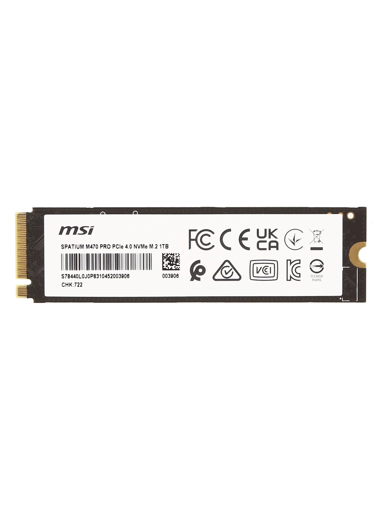 SSD-накопитель MSI Spatium M470 Pro 1TB M.2 2280 PCIe 4.0 NVMe (SPATIUM M470 PRO PCIE4.0 NVME M.2 1TB)