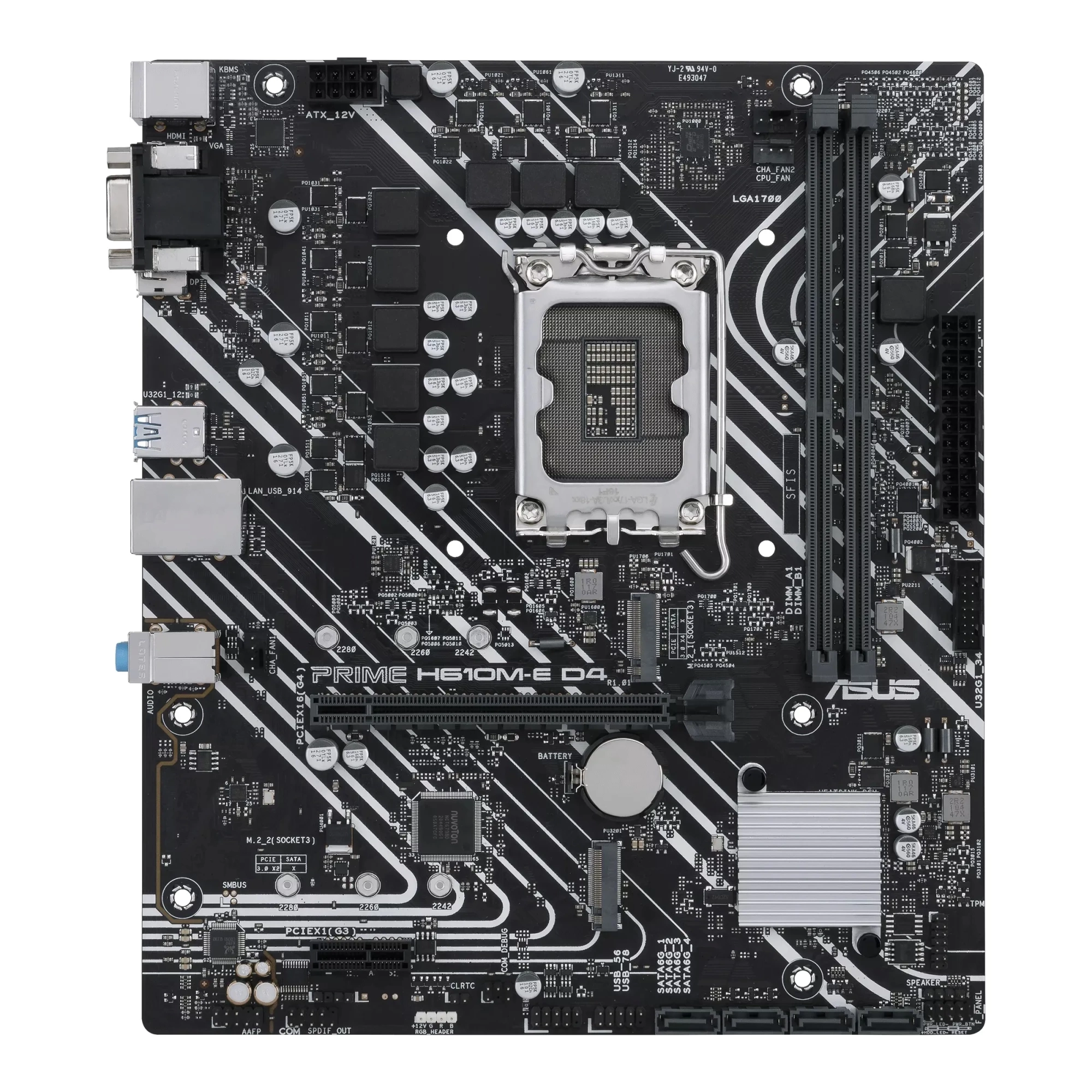 Материнская плата ASUS PRIME H610M-E D4-CSM LGA1700 H610 DDR4 Micro ATX