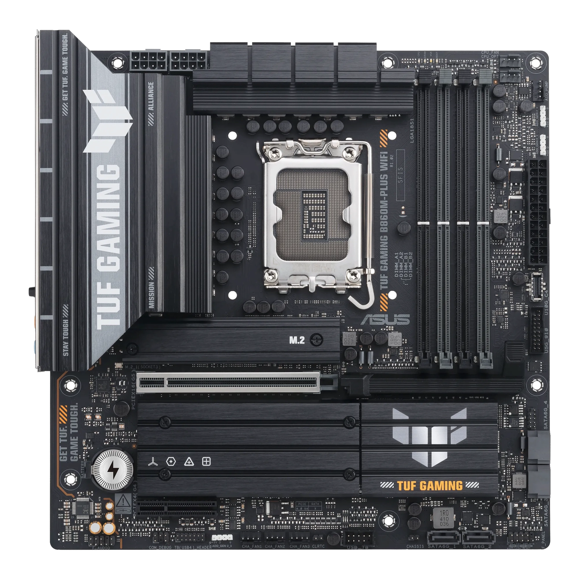 Материнская плата ASUS TUF GAMING B860M-PLUS WIFI LGA1851 B860 DDR5 Micro ATX
