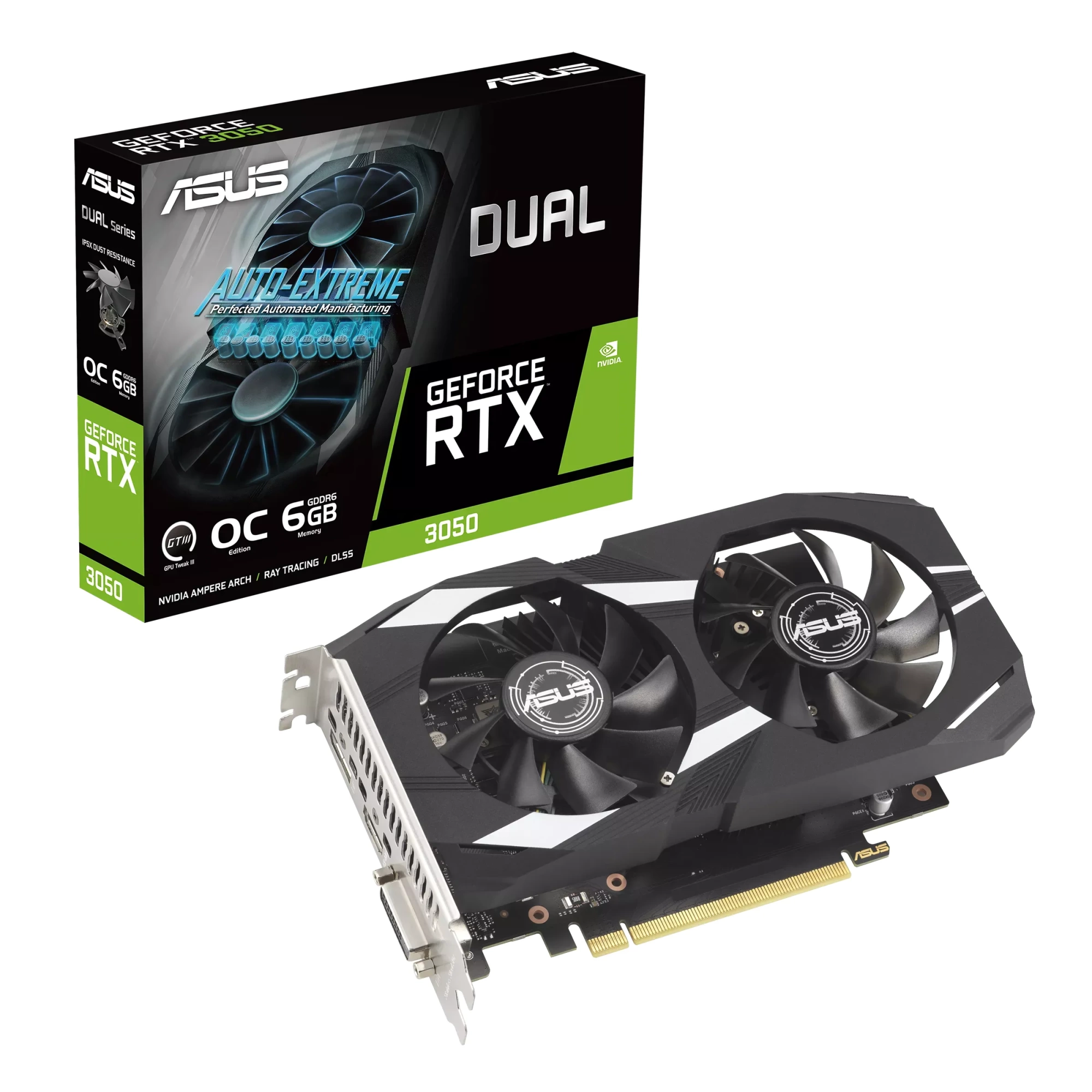 Видеокарта ASUS GeForce RTX 3050 Dual OC 6GB GDDR6 (DUAL-RTX3050-O6G)