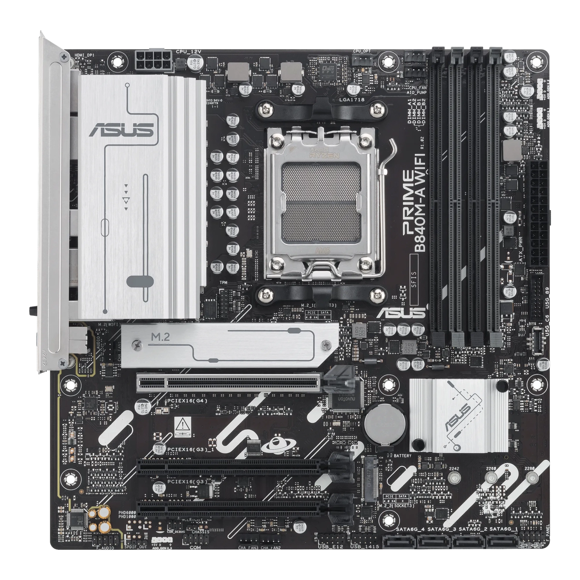 Материнская плата ASUS PRIME B840M-A WIFI AM5 B840 DDR5 Micro ATX