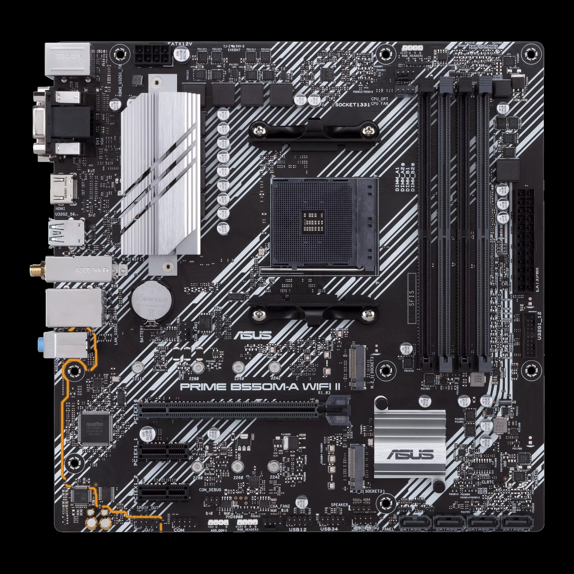 Материнская плата ASUS PRIME B550M-A WIFI II AM4 B550 DDR4 Micro ATX
