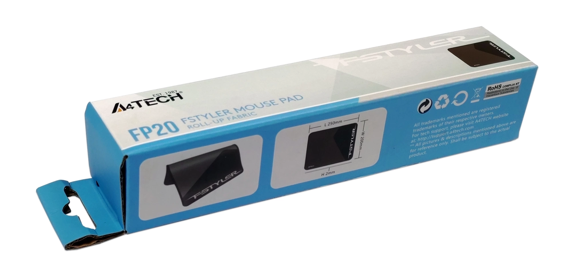 Коврик для мыши A4Tech Fstyler FP20, ткань, чёрный